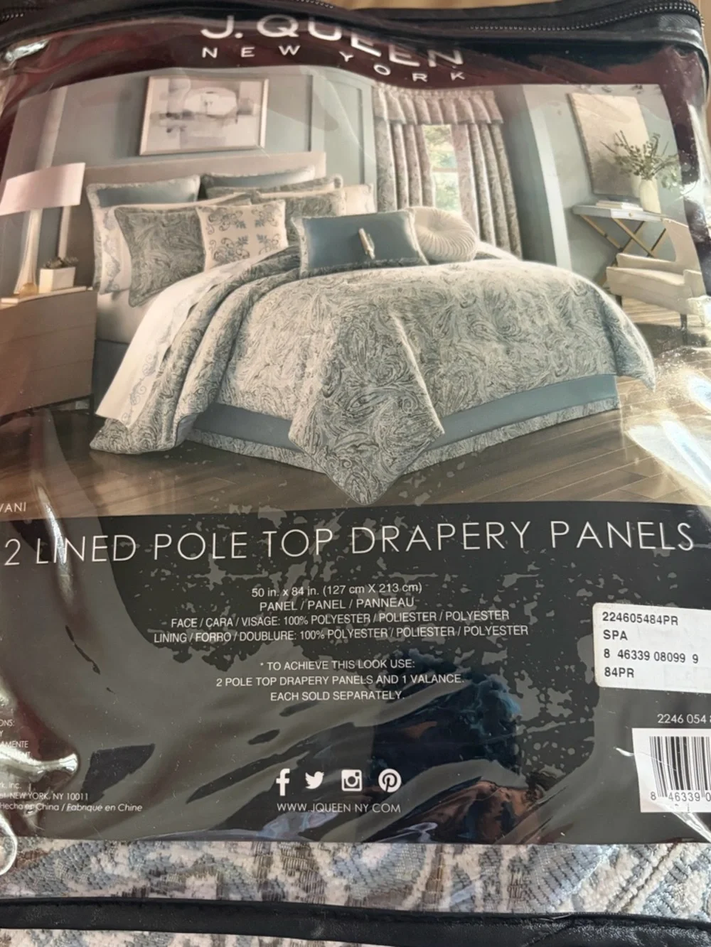 Queen Street Garrison Rod Pocket Light-Filtering Set of 2 Curtain Panel